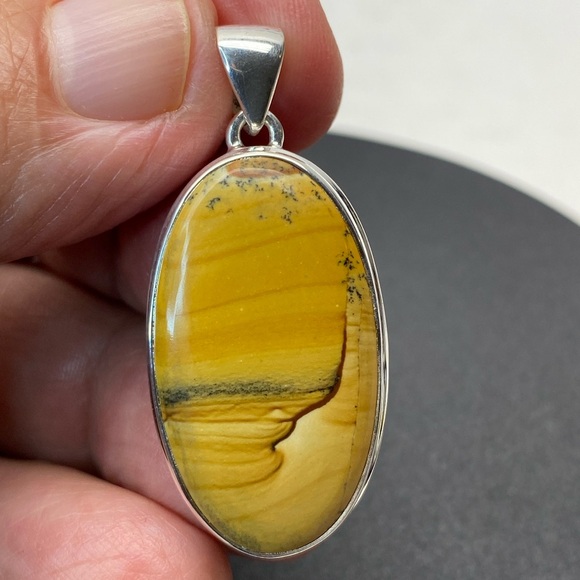 Jewelry - 🆕 AMERICAN PICTURE JASPER 🧡🤎🧡PENDANT IN SOLID STERLING SILVER 925